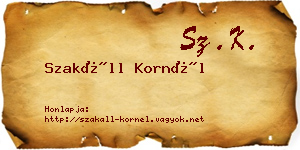 Szakáll Kornél névjegykártya
